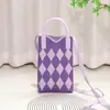 Bolso de Mano de Punto de Nuevo Estilo Color Dopamina Bolso de Almacenamiento Versátil de Nicho Bolso Pequeño de Punto Cruzado