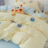 Capa de edredom de algodão puro classe A, peça única, 150 x 200, roupa de cama infantil fofa, lençol de três peças, lençol para estudantes