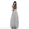 Pantalones de Verano para Mujer 2026 Diseño Fruncido con Cordón Pierna Torcida Nuevo Estilo Adelgazante Casual Sueltos Delgados Pantalones Globos