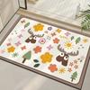 Alfombra de Baño de Barro Diatomeas Alfombra Doméstica para Inodoro Felpudo para Puerta de Baño Espesada Fuerte Absorción de Agua Antideslizante Alfombrilla de Piso para Baño