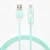 Cable de Datos con Luz LED Hueca de Colores 120W Carga Súper Rápida Adecuado para Apple Tipo-C Cable de Carga Fuente de Fábrica