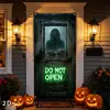 Cubierta de puerta de Amazon para Halloween transfronteriza decoración exterior pancarta de fondo de terror bandera de arreglo de escena de fiesta