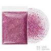 Brillantina para uñas, brillantina superfina, brillantina en polvo, polvo de lentejuelas + 1 mm, traje morado, pegamento para esmalte de uñas, joyería con borde cruzado