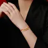 Pulseira de Corda Vermelha Casal Dinheiro Cinco Imperadores Feminino Masculino Ano de Vida Corda de Mão Trançada Presente de Ano Novo para Namorada Pulseira