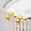 Pendientes de diseño de alta gama de moda europea y americana, chapados en cobre oro de 18 quilates, pendientes de gota de lava líquida, clip para el cartílago del oído