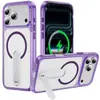 Adecuado para Apple 17PROMAX, anticaída, antiamarilleo, alta transparencia, protección de 360 grados, soporte giratorio magnético, funda para teléfono IPHONE16