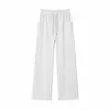 Pantalones Casuales Largos Bordados Personalizados, Nuevos Pantalones Deportivos Rectos de Pierna Ancha para Mujer, Estampado Personalizado con Diseño en Relieve, Disponibles para Envío Transfronterizo