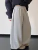 Pantalones de Chándal Retro Americanos para Hombre Otoño Invierno Engrosados Sueltos Pierna Ancha Cintura Alta Caída Cordón Linterna Casual Largos Versátiles