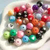 Cuentas acrílicas de estrella rayada en forma de corazón, materiales para abalorios hechos a mano DIY para pulseras, collares, colgantes y accesorios