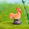 Musgo Micro Paisaje Decoración Adorno Paisajismo Dibujos Animados Mini Gallo Naranja Suculentas Accesorios Creativo