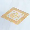 Porta-copos Pequeno Estampado a Quente Vaso Base Antiderrapante Isolante Térmico Jogo Americano Jogo Americano Prata Branco Base para Tigela Base para Cinzeiro