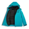 Venta al por mayor de chaquetas de plumón nuevas para exteriores para hombre y mujer, chaquetas tres en uno desmontables a prueba de viento e impermeables para primavera y otoño