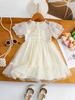 Vestido de princesa infantil estilo coreano vestido de renda para meninas vestido de fada branca vestido de show de aniversário