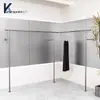 Tienda de Ropa Estilo Nuevo Exhibidor de Acero Inoxidable Plateado Colgador de Ropa Montado en Pared Lateral para Exhibición en Tiendas de Ropa para Hombre y Mujer