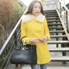 Leche de papaya otoño e invierno nuevo abrigo de mujer estilo coreano doble botonadura puños engrosado cálido de lana con cuello de piel moda