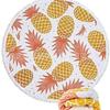 Toalla de Playa Redonda de Microfibra Fruta Estilo Europeo y Americano Absorbente de Agua Portátil de Viaje Toalla para Piscina Costera Toalla de Baño Estampada
