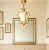 Lámpara de Dormitorio Estilo Medieval Francés Crepúsculo Araña para Dormitorio Principal con Forma de Pétalo Lámpara de Tela para Comedor Estilo Retro Americano