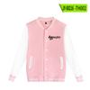 Traje de Béisbol de Estudiante Americano de Primavera y Otoño de New Tomorrow Ark 2022 Transfronterizo Chaqueta Rosa Holgada para Mujer Coreana
