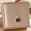 Estilo coreano Internet Celebrant Live Titanium Colar de Aço Colar Mulheres Vento Frio Full Diamond Swan Trendy Estudante Pingente personalizado clavícula corrente joias