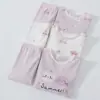 Conjunto de Ropa Interior de Algodón para Niños, Tops y Pantalones de Otoño para Niños y Niñas, Ropa Interior Base para Bebé Amigable con la Piel y Transpirable para Primavera y Otoño al por Mayor