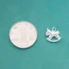 Colgante Hazte Rico Inmediatamente Plata de Ley S925 Colgante de Unicornio Accesorios de Caballo Mecedora Pulsera de Cuentas DIY Accesorios de Plata