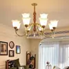 Luz Principal de Sala de Estar Vintage Estilo Francés, Iluminación de Lujo Ligero de Latón para Comedor y Dormitorio, Lámpara de Techo de Tulipán de Cristal Estilo Mediados de Siglo
