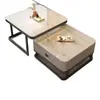 Mesa de Café de Piedra Sinterizada Sala de Estar Hogar Moderno Minimalista Apartamento Pequeño 2026 Nueva Mesa de Café Cuadrada de Vidrio Apartamento Pequeño