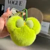 Lindo Llavero Colgante de Coche de Mickey Hecho de Piel de Conejo Rex, Juguete de Peluche Decoración para Mochila de Panda, Venta al por Mayor desde Fabricante