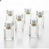 Botella de perfume de vidrio transparente de 30 ml, tipo pulsador, botella de perfume con tapa de rosca, botella rociadora, botella de perfume vacía para rellenar