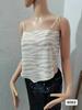 Top Tubo Chaleco Tirantes Mujer Estilo Transfronterizo Verano Nuevo Diseño Estampado Dobladillo Irregular Tira Trasera Top Pañuelo de Seda