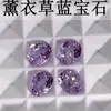 Zafiro Lavanda Cultivado con Llama Forma Ovalada Piedra Preciosa de Color Zafiro Morado Sintético Diamante Suelto Puede Ser Certificado