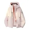 Chaqueta exterior tipo concha Luotuo para mujer, tres en uno, cortavientos, impermeable, cálida, ropa de otoño e invierno para viajes y montañismo para hombre