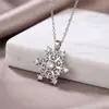 Collar de Copo de Nieve Completo de Diamantes Moxi Suministro Transfronterizo Joyería Colgantes Europeos y Americanos Colgante de Moda Congelado para Mujer