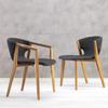 Combinación de sillas de ratán para exterior, teca, para patio, villa, jardín, balcón, comedor sencillo, sala de estar interior, combinación informal de mesa y silla
