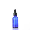 Botellas Azules de Vidrio para Aceites Esenciales al por Mayor, Botellas Vacías para Cosméticos y Perfume, Botellas Pequeñas de Muestra, Botellas Gotero con Puntas de Goma, Botellas para Serum