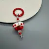 Lindo colgante de cuentas pintadas a mano, accesorio para teléfono móvil, hebilla de aleación, cadena colgante de grano lindo, cadena colgante para bolso de joyería DIY