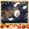 Evento de Halloween Vestir-se Pano Festa Fundo Decorativo Pano Abóbora Lâmpada Fotografando Pano Pendurado Atmosfera Horror Fundo Tapeçaria