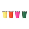 Copo de Aço Inoxidável 304 Transfronteiriço Simples Camada Única Boca Enrolada Copo de Café Portátil Acampamento ao Ar Livre Copo para Bebidas Frias Cerveja