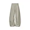27761 Pantalones plisados de moda retro estilo Old Money para hombre y mujer con diseño de costuras visibles, corte holgado, pantalones casuales de corte curvo