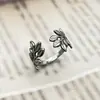 Anillo de hoja de acero de titanio Anillo de corona de nariz de cerdo margarita oso serpiente anillo abierto accesorios de joyería para mano viva al por mayor