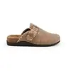 Primer Encuentro Temporada Hebilla Cálida Birkenstock de Suela Gruesa Pantuflas de Piel Otoño/Invierno 2026 Nuevas Pantuflas de Exterior para Mujer de Punta Cerrada
