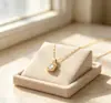 Artículo de moda de tendencia del stream en vivo de un influencer: Colgante versátil de doble anillo para manualidades con cobre y circonita microincrustados para mujer, adecuado para collares de cadena O transfronterizos