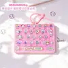 Chaveiro de Teclado Transparente Gelatinoso Design Original 26 Teclas Fofo e Divertido Brinquedo para Alívio de Estresse na Ponta dos Dedos Pingente de Bolsa