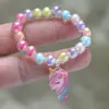 Pulsera de Dibujos Animados Nueva Pulsera Infantil Unicornio Niña Pequeña Accesorios de Dibujos Animados Joyería con Cuentas Niñas Viaje Versátil