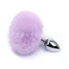 Plug Anal Rabo de Coelho, Rabo de Raposa, Brinquedo Sexual Feminino para Sedução no Backcourt, Rabo de Cachorro Anal, Tamanho Pequeno para Iniciantes