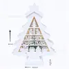 Enfeites de Natal de madeira transfronteiriços, artesanatos de mesa para festas, decorações para atmosfera caseira, presentes de madeira