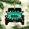 Adornos Navideños Camionero Decoración Navideña Colgante Acrílico Plano Amantes de los Autos Colgante para Fiesta de Navidad