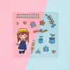 Pegatinas de tarjetas de goo láser de dibujos animados lindos no repetidas material de decoración para cuenta manual infantil pegatinas de placa de goo DIY al por mayor