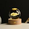 Planeta Natal alce bola de cristal luminosa escultura interna 3D luz noturna fazendo decoração de mesa aniversário Dia dos Namorados presente