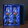 Copa de Cristal Tulipán de Arce del Fabricante Copa de Vino Regalo Taza Esmaltada Juego para el Hogar Lujo Ligero